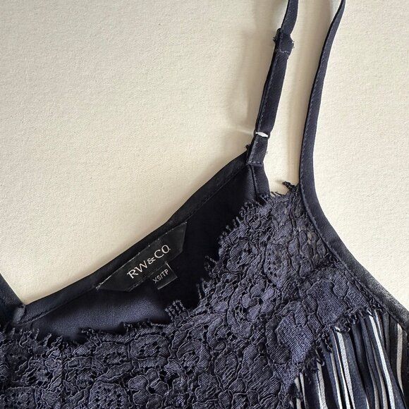 RW&Co Pleated Striped Tanktop - Picture 3 of 3